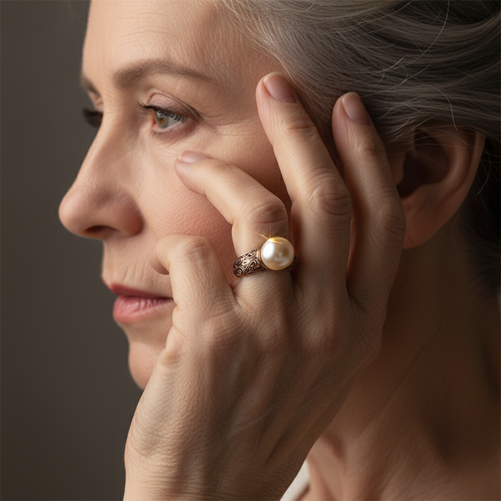 Vintage zelta gredzens ar Pērli