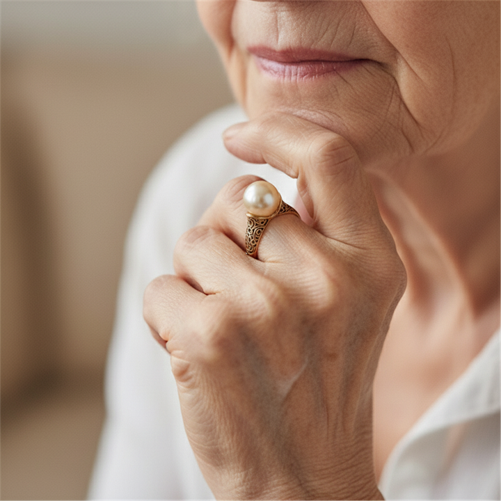 Vintage zelta gredzens ar Pērli