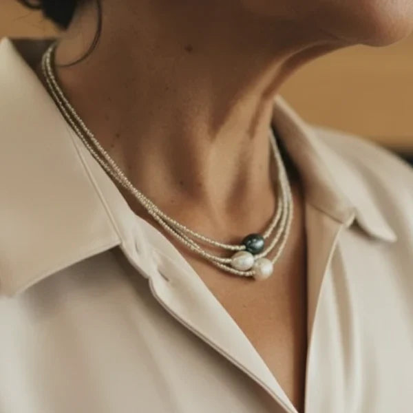 Dabīgo pērļu kaklarota