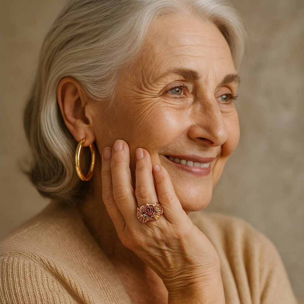 Zelta gredzens ar ziedu