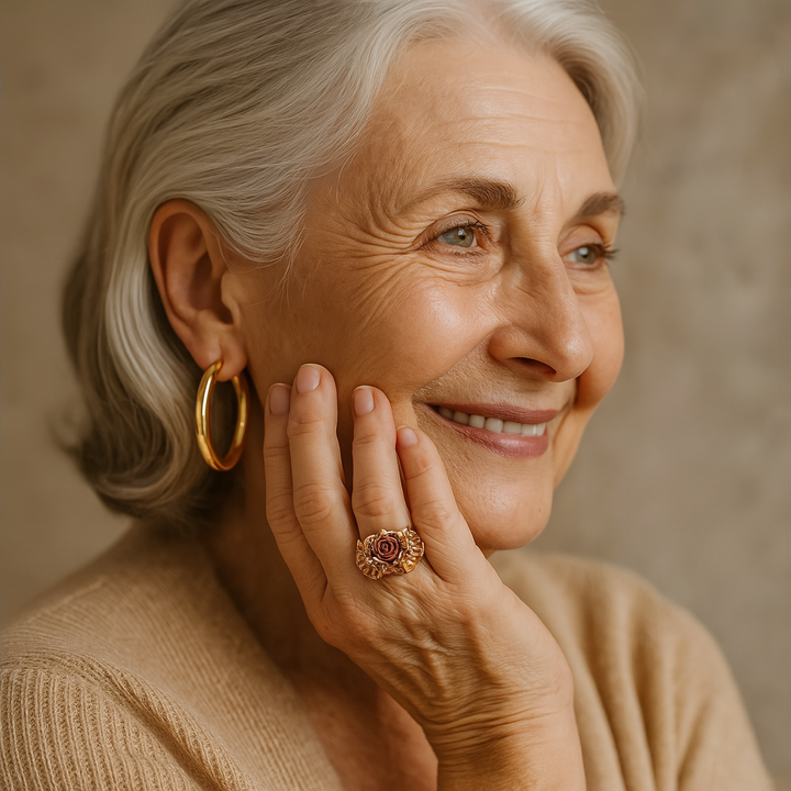 Zelta gredzens ar ziedu