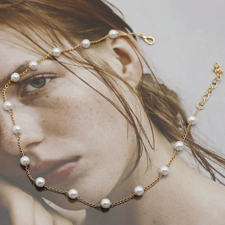 Mazā pērļu kaklarota zeltā