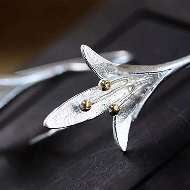 Sudraba ziedu auskari